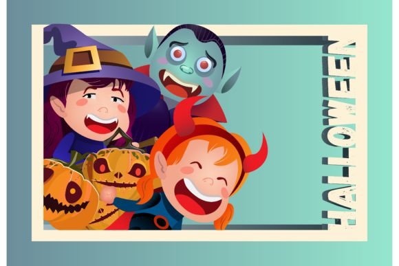 Download Halloween Flyer Design. Kids in Costumes - Halloween flyer Collection