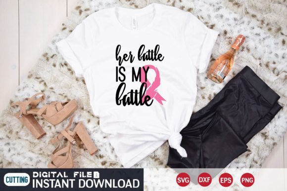 Download Her Battle is My Battle Svg - Bat Collection